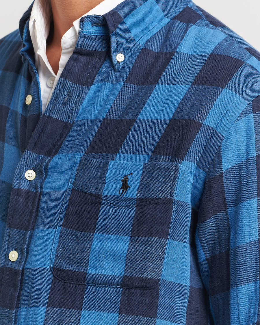 Mies | Kauluspaidat | Polo Ralph Lauren | Double Face Custom Fit Check Shirt Royal/Black