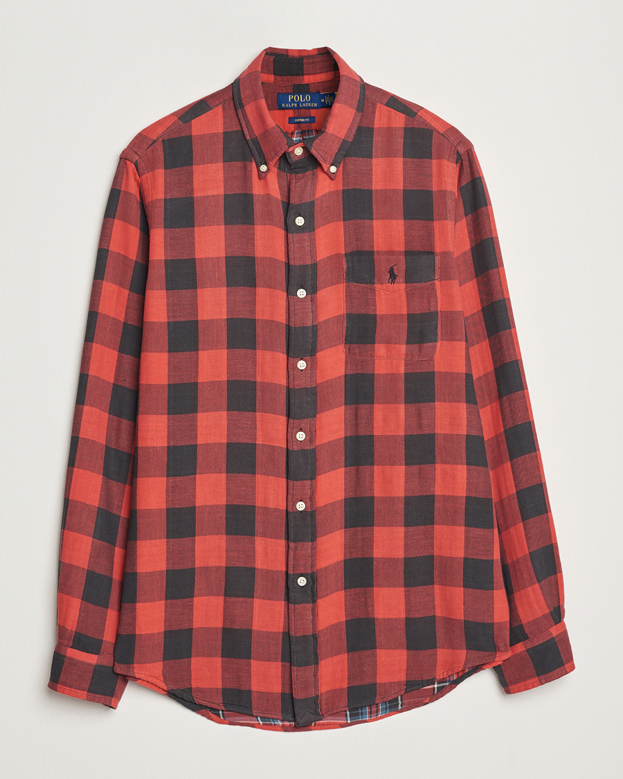 Mies | Kauluspaidat | Polo Ralph Lauren | Double Face Custom Fit Check Shirt Red/Black