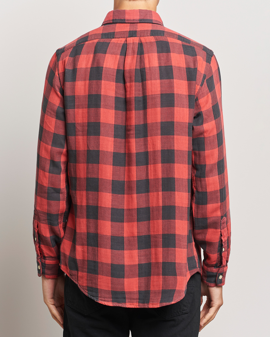 Mies | Kauluspaidat | Polo Ralph Lauren | Double Face Custom Fit Check Shirt Red/Black