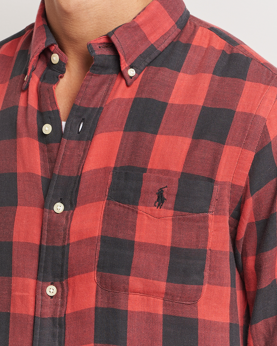 Mies | Kauluspaidat | Polo Ralph Lauren | Double Face Custom Fit Check Shirt Red/Black