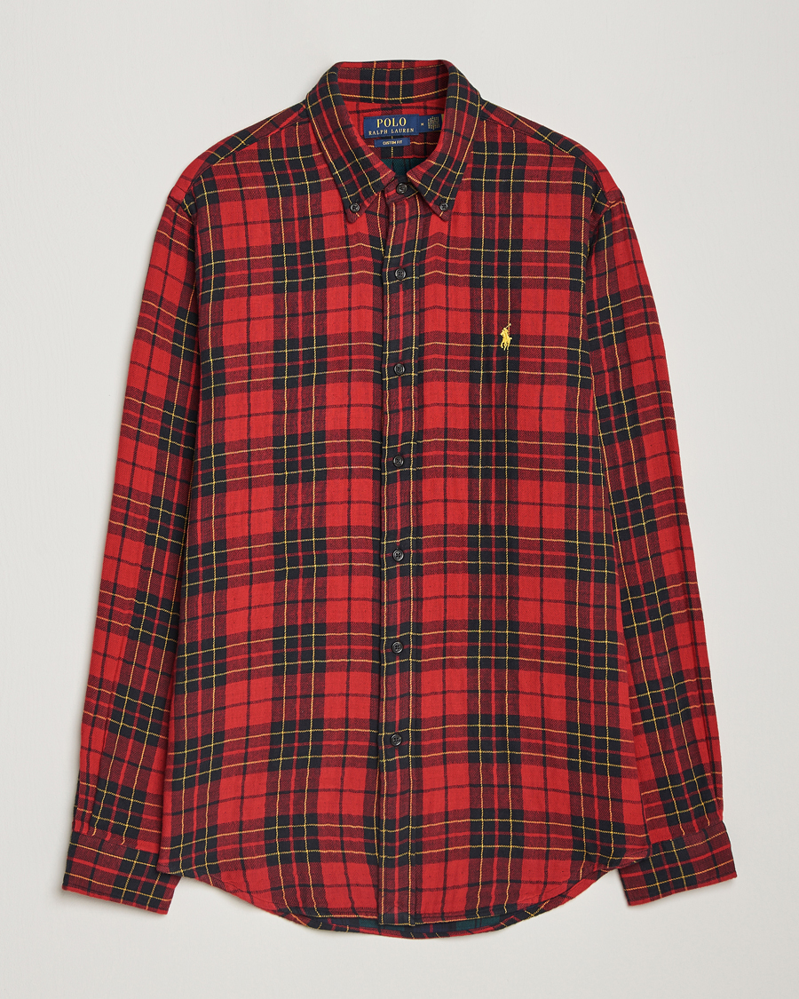 Mies | Kauluspaidat | Polo Ralph Lauren | Custom Fit Double Faced Checked Shirt Red/Black