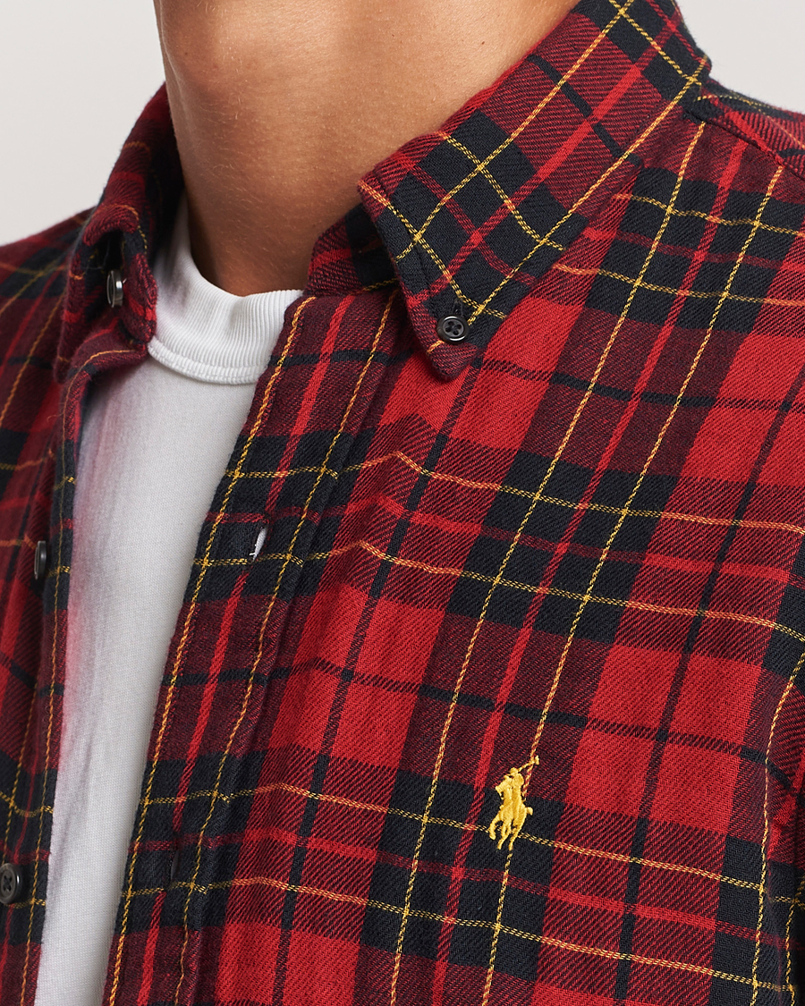 Mies | Kauluspaidat | Polo Ralph Lauren | Custom Fit Double Faced Checked Shirt Red/Black
