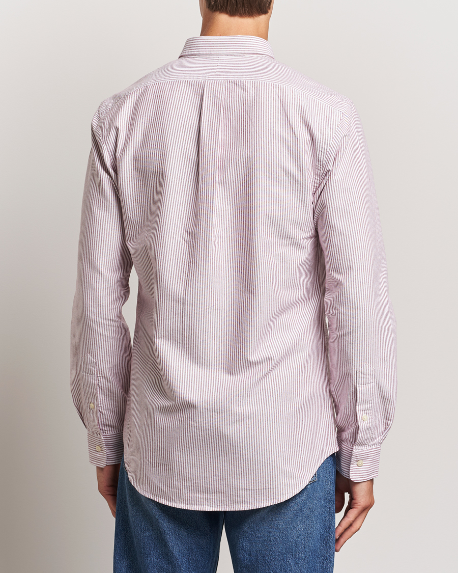 Mies | Kauluspaidat | Polo Ralph Lauren | Slim Fit Striped Oxford Shirt Wine/White
