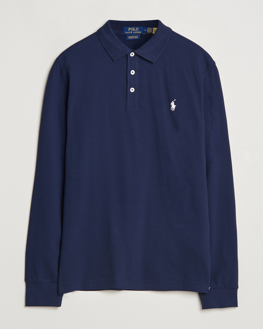 Mies | Puserot | Polo Ralph Lauren | Custom Slim Fit Long Sleeve Polo Refined Navy