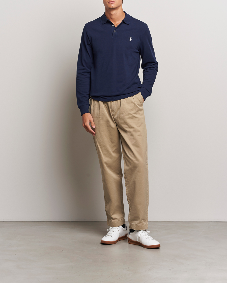 Mies | Puserot | Polo Ralph Lauren | Custom Slim Fit Long Sleeve Polo Refined Navy