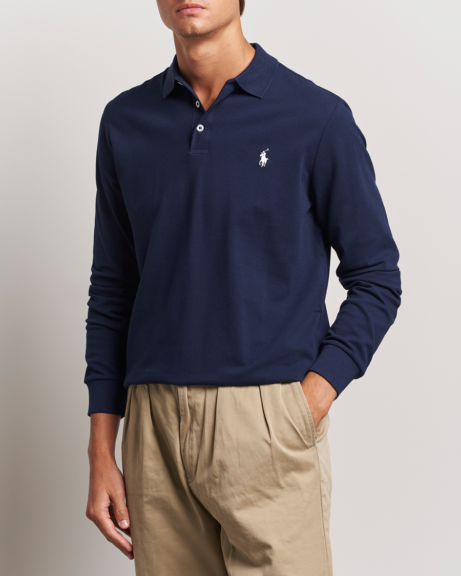Mies | Puserot | Polo Ralph Lauren | Custom Slim Fit Long Sleeve Polo Refined Navy