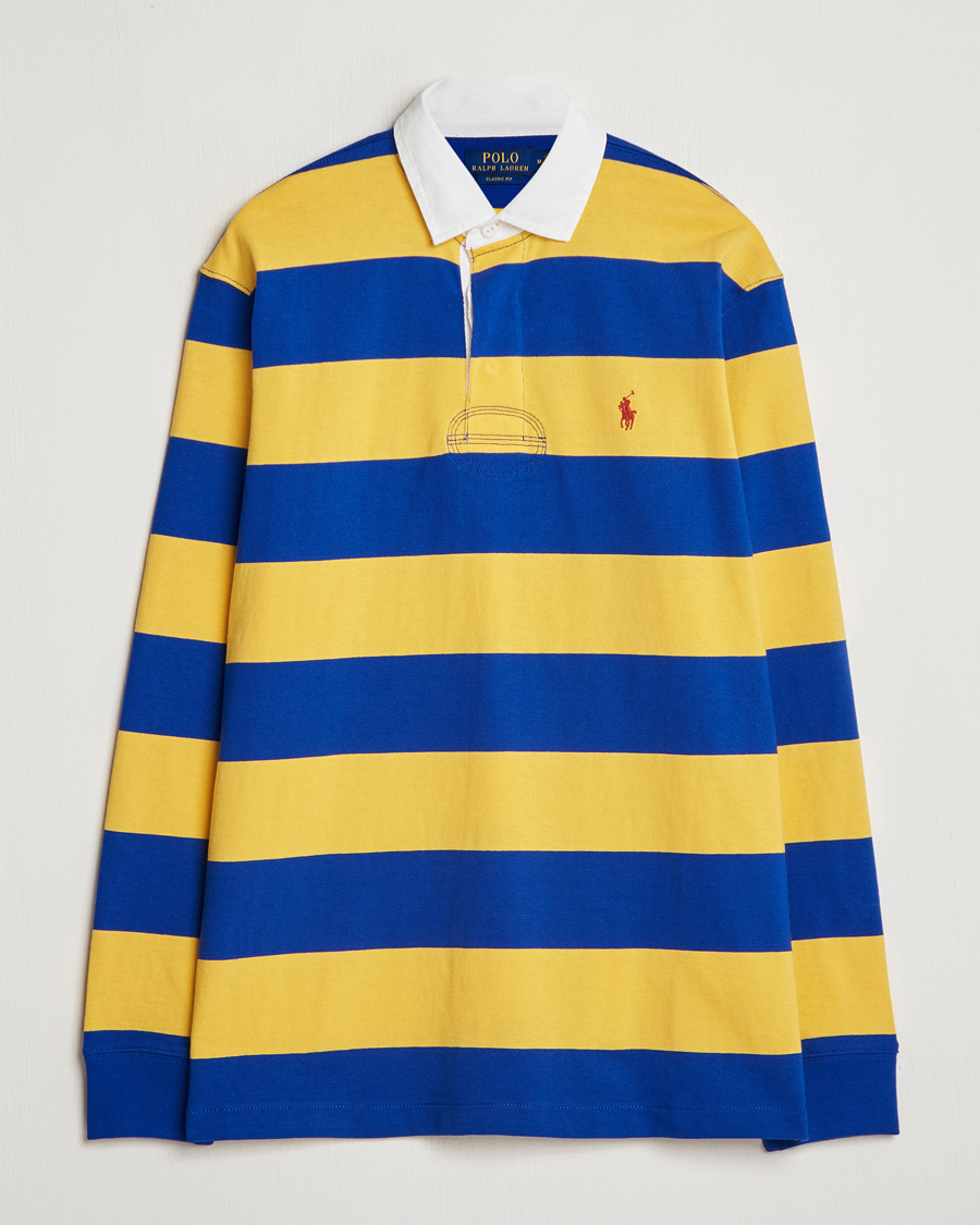 Mies | Puserot | Polo Ralph Lauren | Jersey Striped Rugger Yellow/Classic Azure