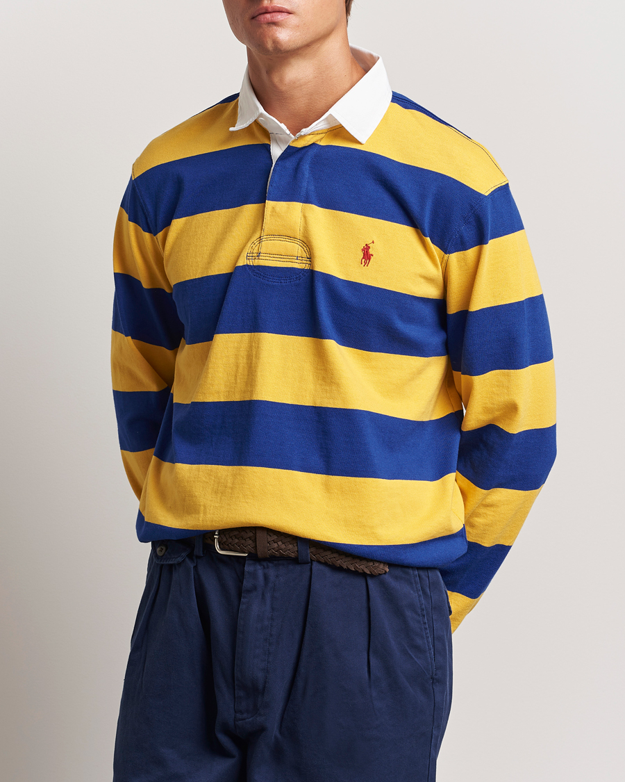 Mies | Puserot | Polo Ralph Lauren | Jersey Striped Rugger Yellow/Classic Azure