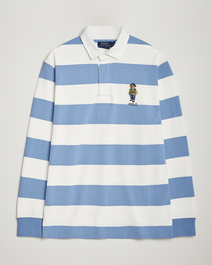 Mies | Puserot | Polo Ralph Lauren | Striped Rugby Varsity Bear Campus Blue/White