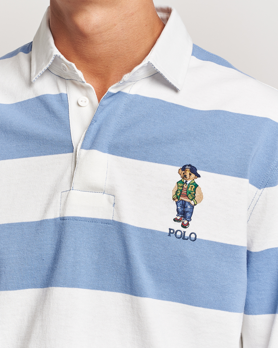 Mies | Puserot | Polo Ralph Lauren | Striped Rugby Varsity Bear Campus Blue/White