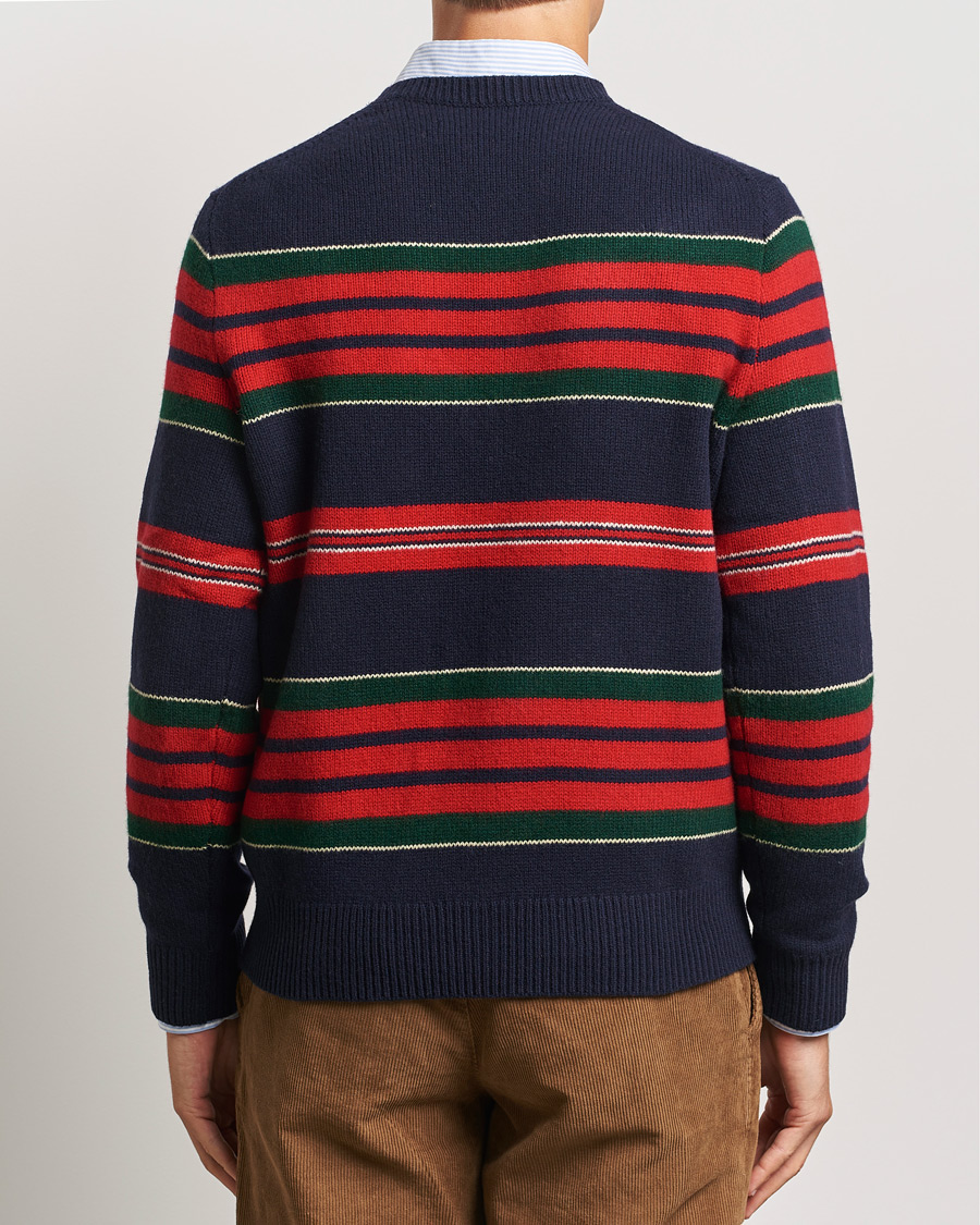 Mies | Puserot | Polo Ralph Lauren | Wool/Cashmere Striped Sweater Hunter Navy Combo