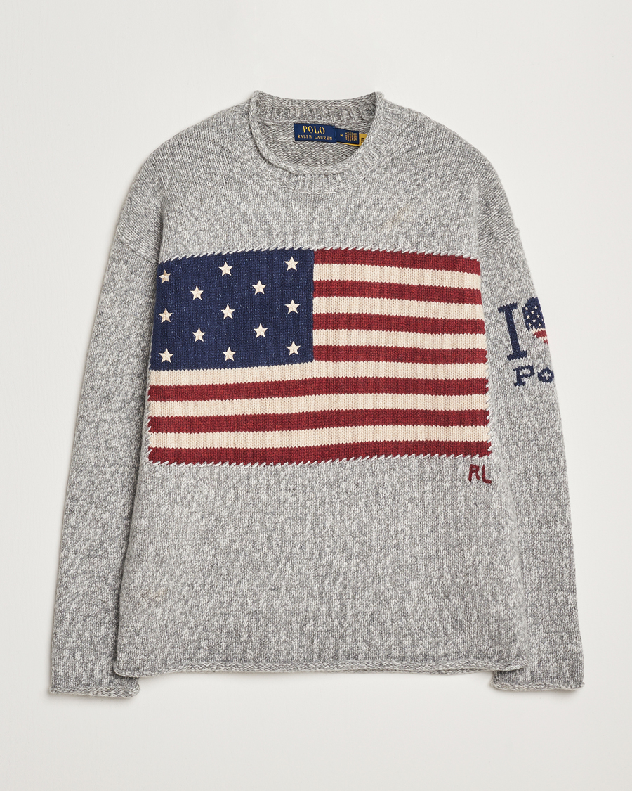 Mies | Puserot | Polo Ralph Lauren | Wool Flag Sweater Grey Combo