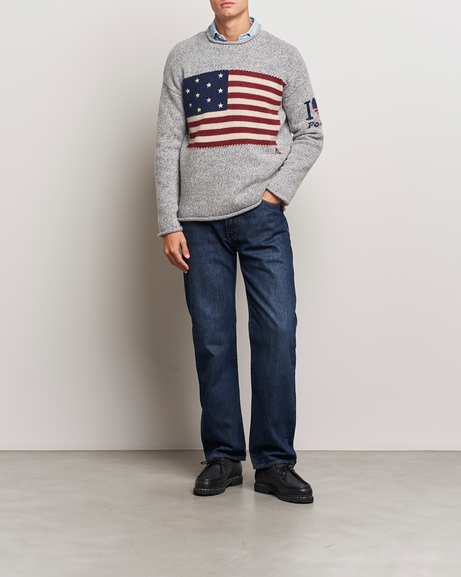 Mies | Puserot | Polo Ralph Lauren | Wool Flag Sweater Grey Combo