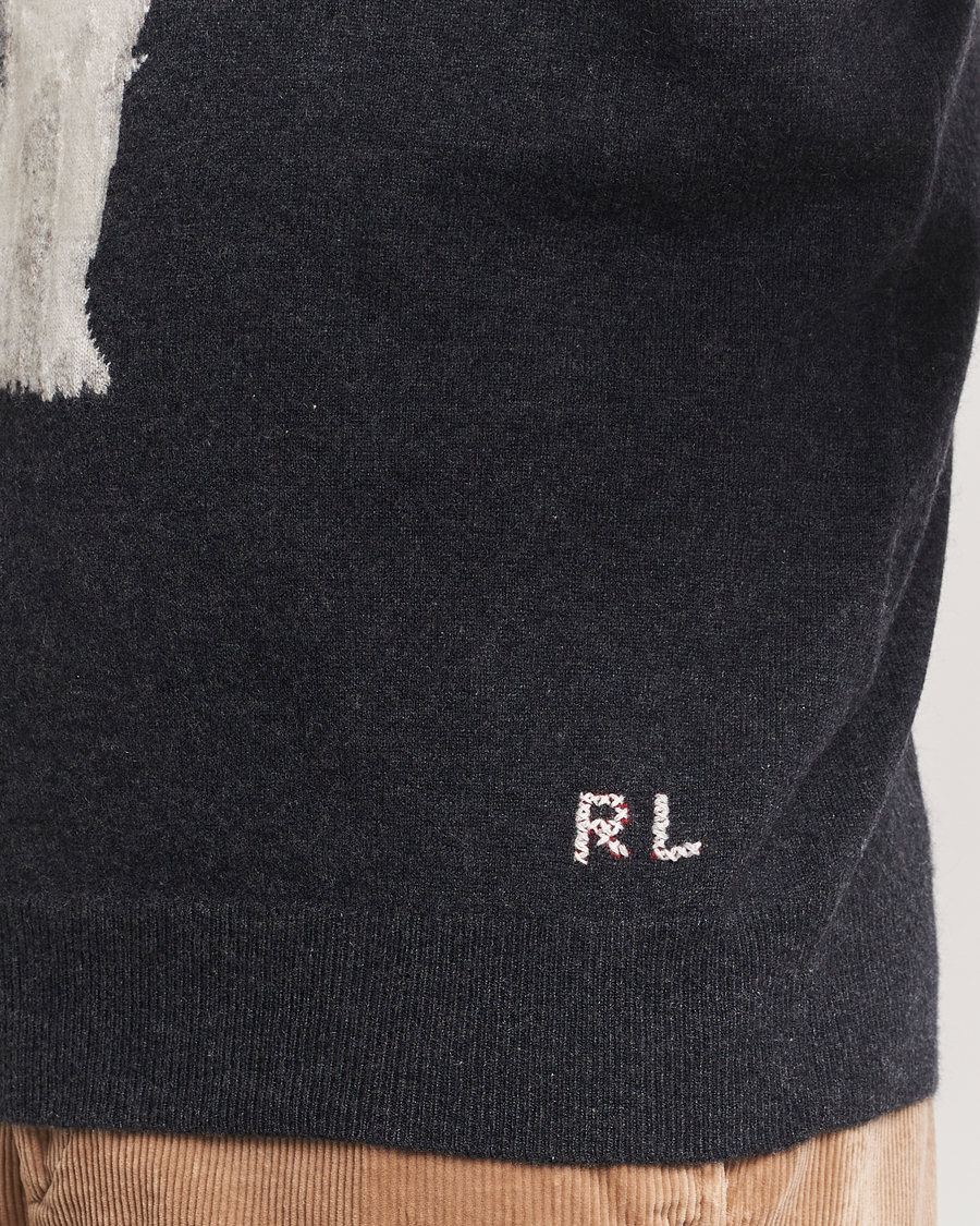 Mies | Puserot | Polo Ralph Lauren | Holiday Dog Cashmere Sweater Dark Granite Heather