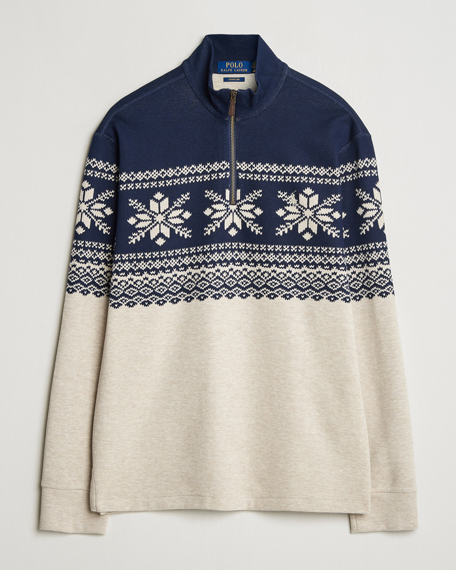 Mies | Puserot | Polo Ralph Lauren | Half-Zip Fairisle Sweater Andres Geomatric Navy