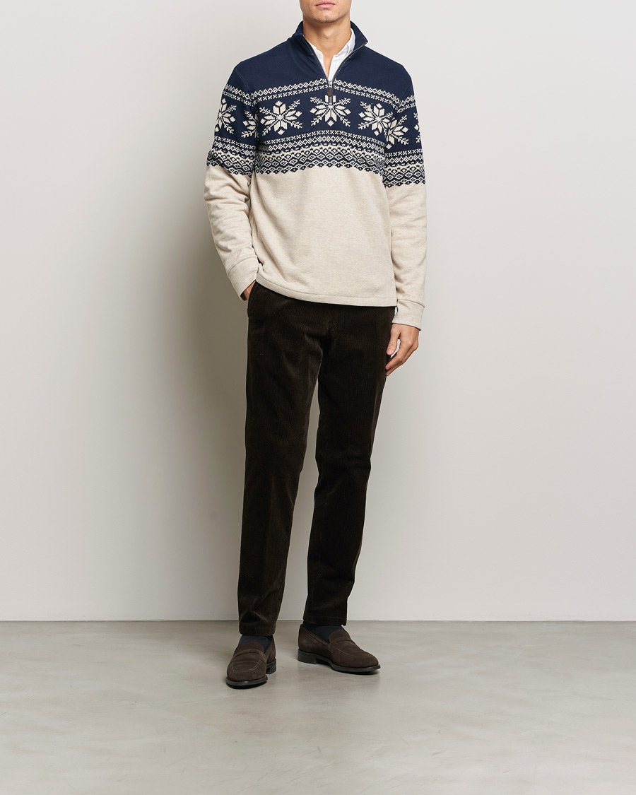 Mies | Puserot | Polo Ralph Lauren | Half-Zip Fairisle Sweater Andres Geomatric Navy