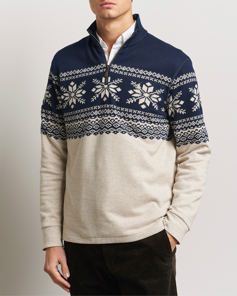 Mies | Puserot | Polo Ralph Lauren | Half-Zip Fairisle Sweater Andres Geomatric Navy