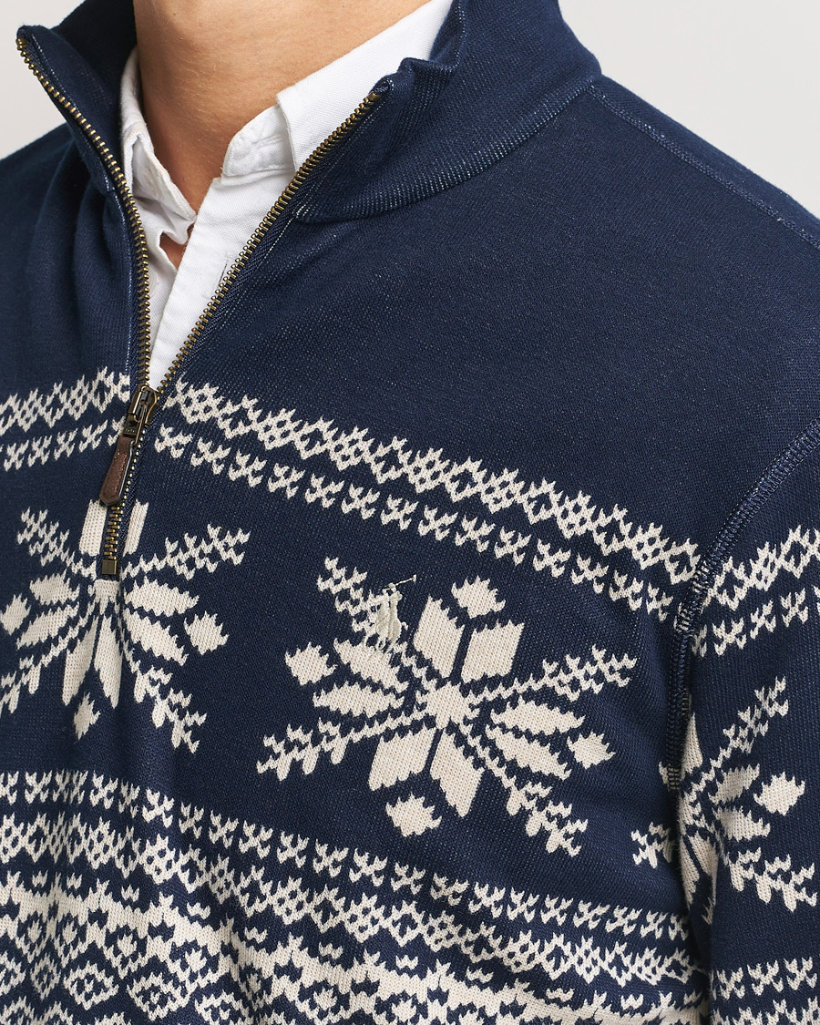 Mies | Puserot | Polo Ralph Lauren | Half-Zip Fairisle Sweater Andres Geomatric Navy