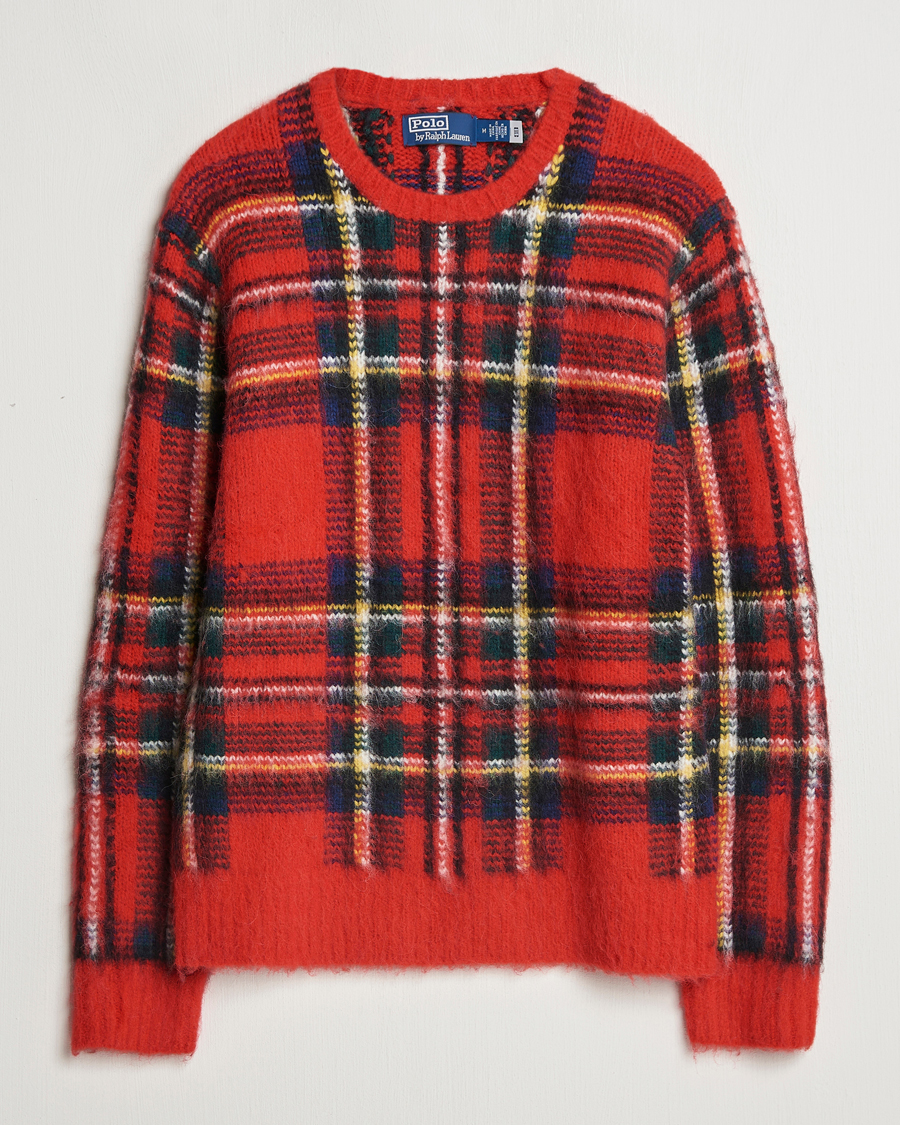 Mies | Puserot | Polo Ralph Lauren | Plaid Wool Sweater Red Combo
