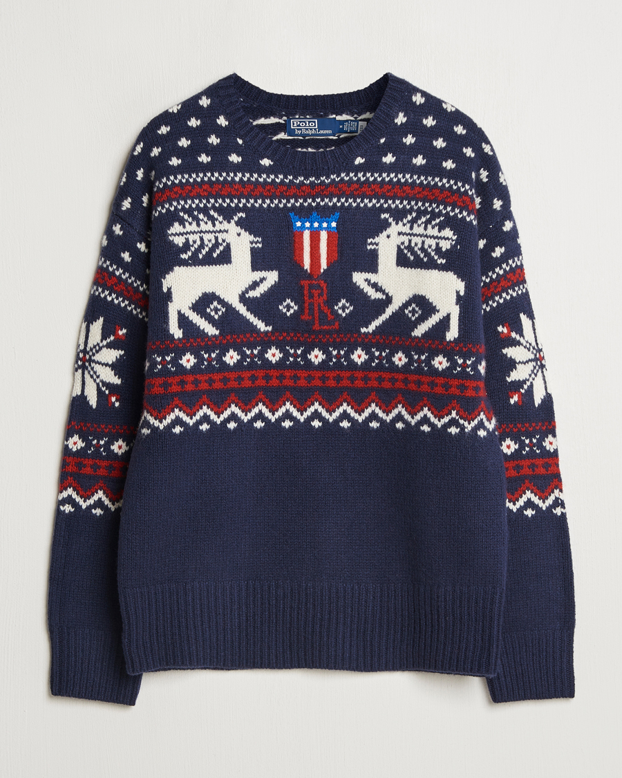 Mies | Puserot | Polo Ralph Lauren | Raindeer Wool Sweater Navy Combo