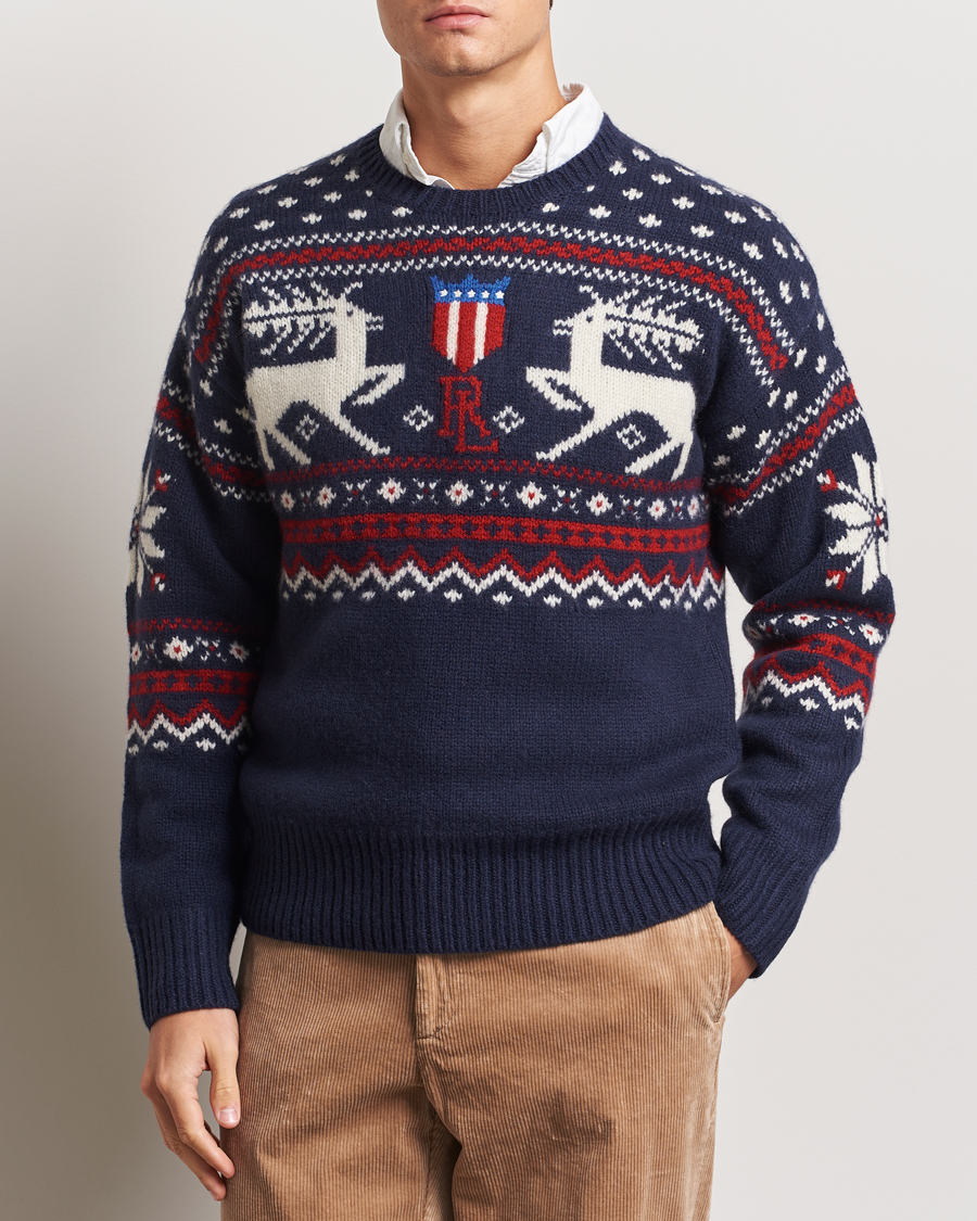 Mies | Puserot | Polo Ralph Lauren | Raindeer Wool Sweater Navy Combo