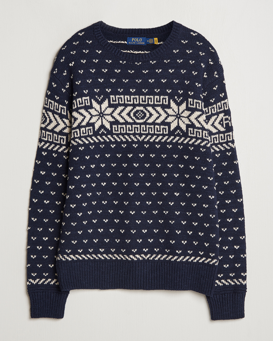 Mies | Puserot | Polo Ralph Lauren | Cotton/Cashmere Crew Neck Navy Combo