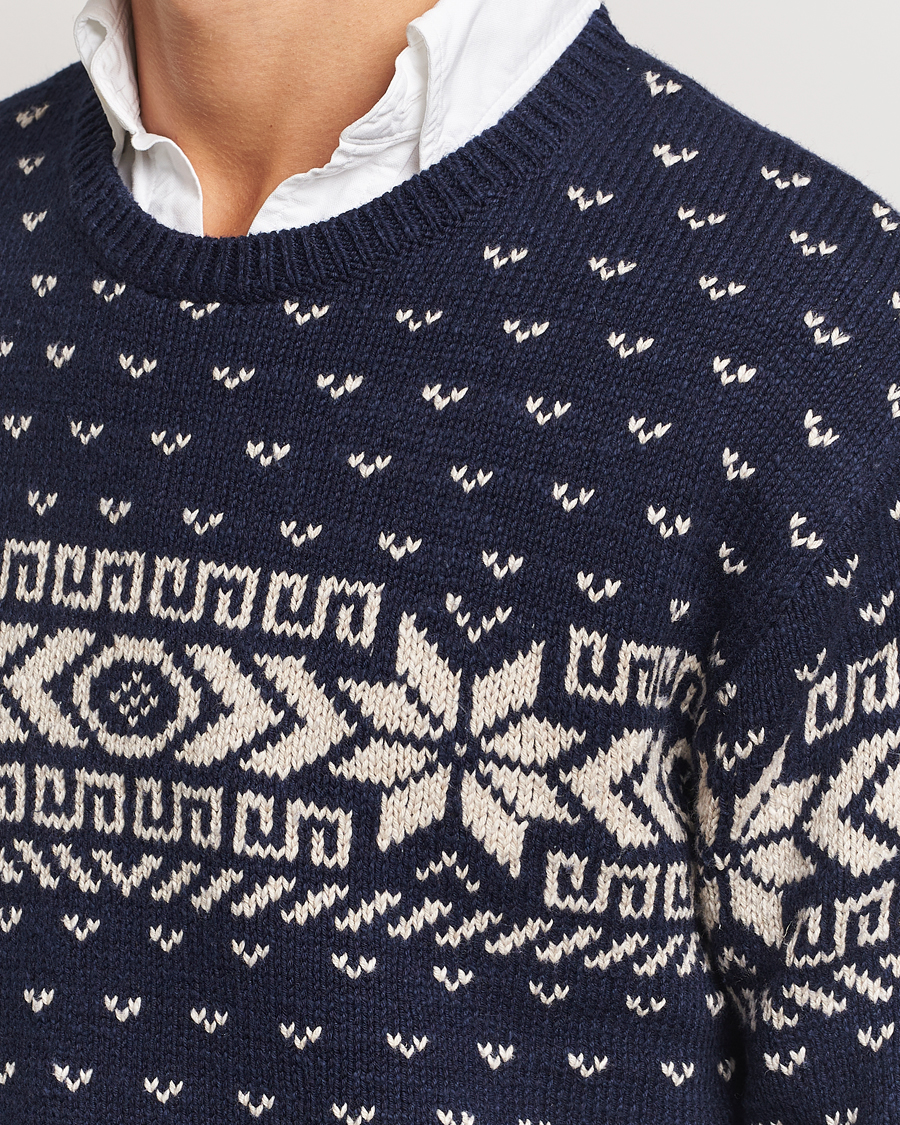 Mies | Puserot | Polo Ralph Lauren | Cotton/Cashmere Crew Neck Navy Combo