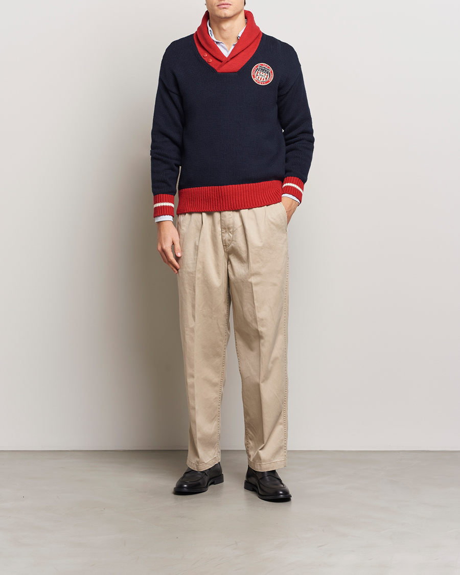 Mies | Puserot | Polo Ralph Lauren | Cotton Shawl Pullover Navy Combo