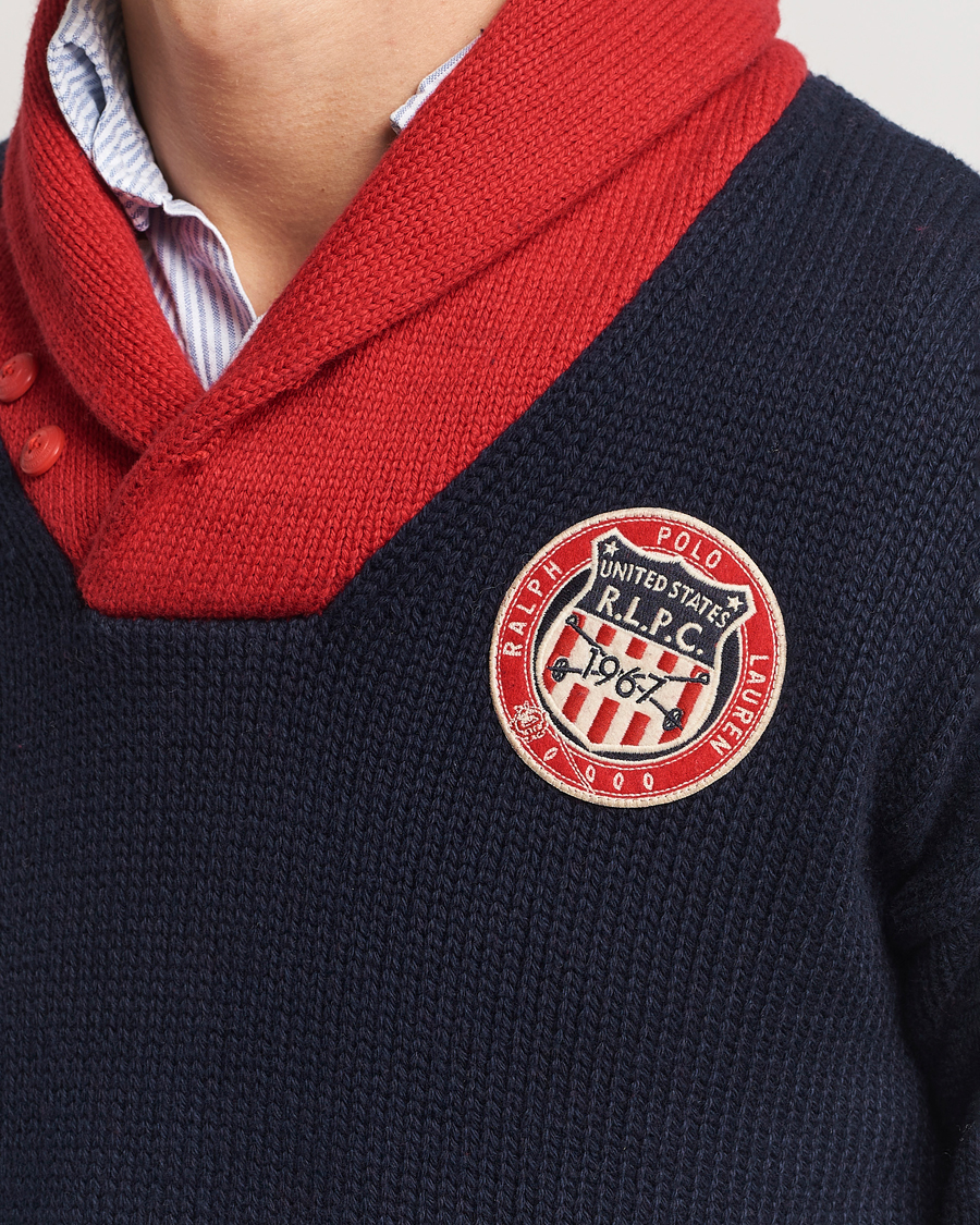 Mies | Puserot | Polo Ralph Lauren | Cotton Shawl Pullover Navy Combo