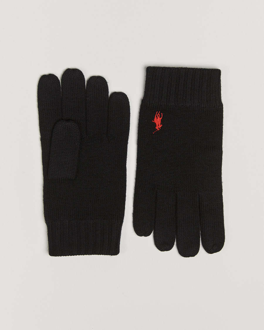 Mies | Polo Ralph Lauren Merino Gloves Polo Black | Polo Ralph Lauren | Merino Gloves Polo Black