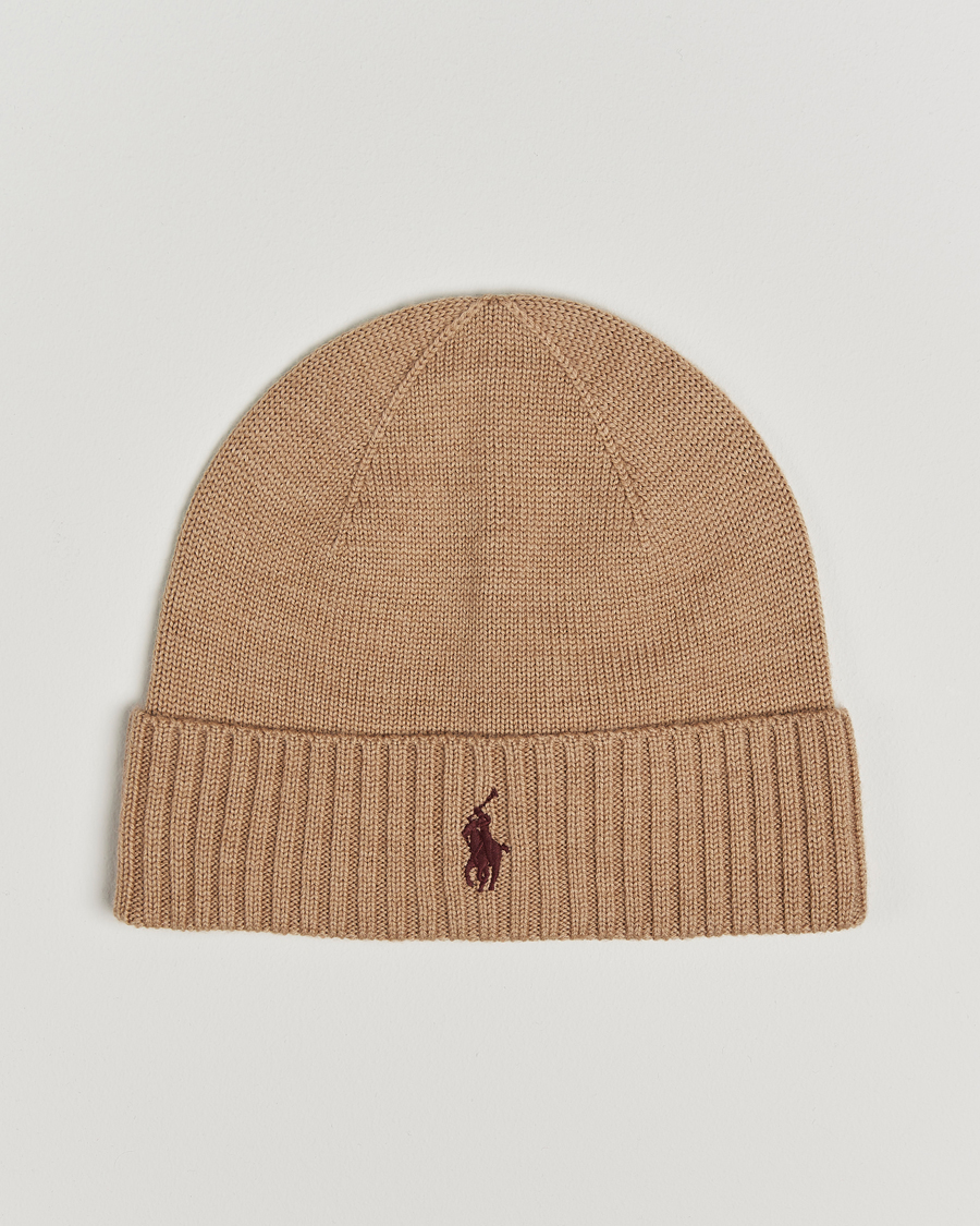Mies | Pipot | Polo Ralph Lauren | Merino Beanie Camel Melange