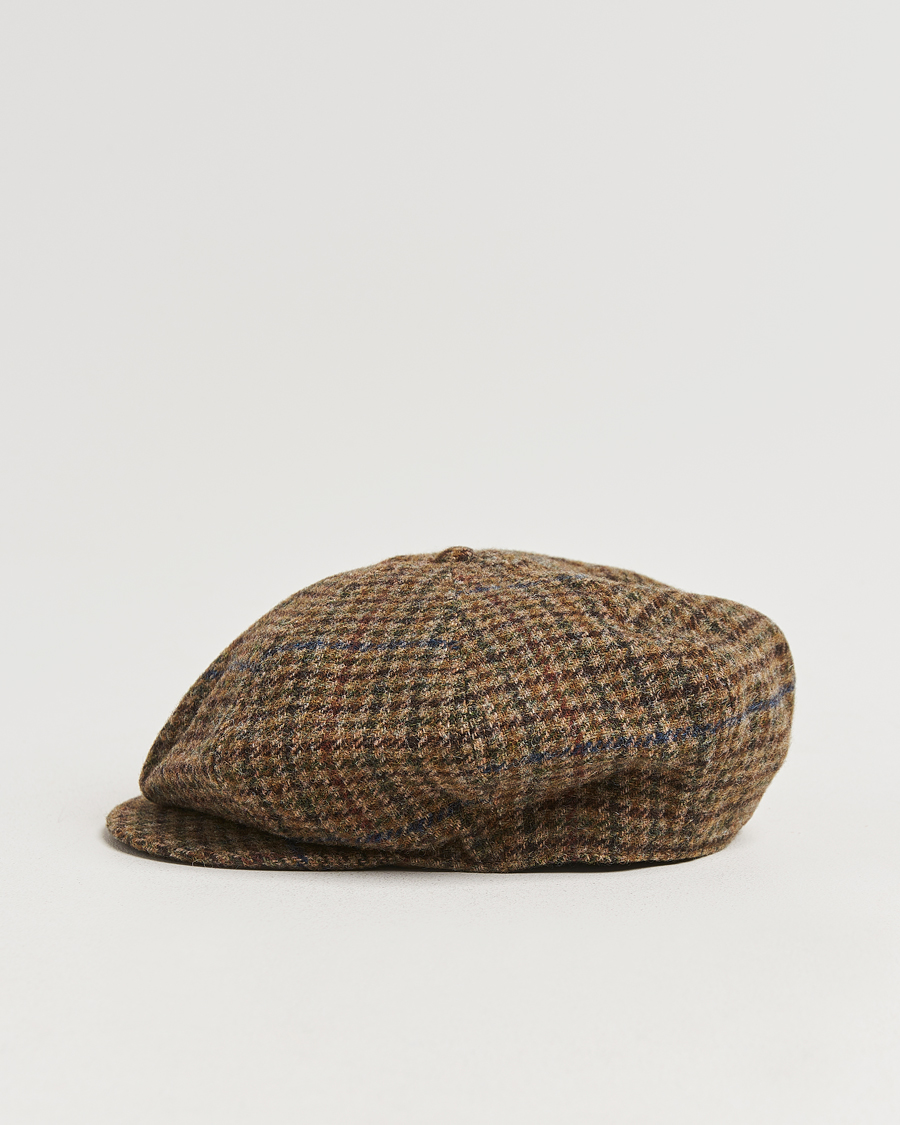 Mies | Polo Ralph Lauren Newsboy Herringbone Cap Sage/Tan | Polo Ralph Lauren | Newsboy Herringbone Cap Sage/Tan