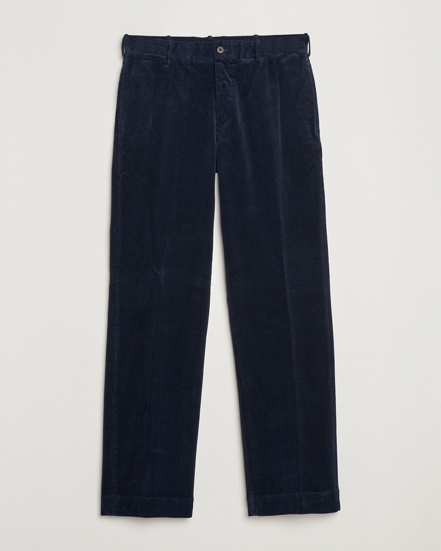 Mies | Housut | Polo Ralph Lauren | Corduroy Pleated Trousers Aviator Navy