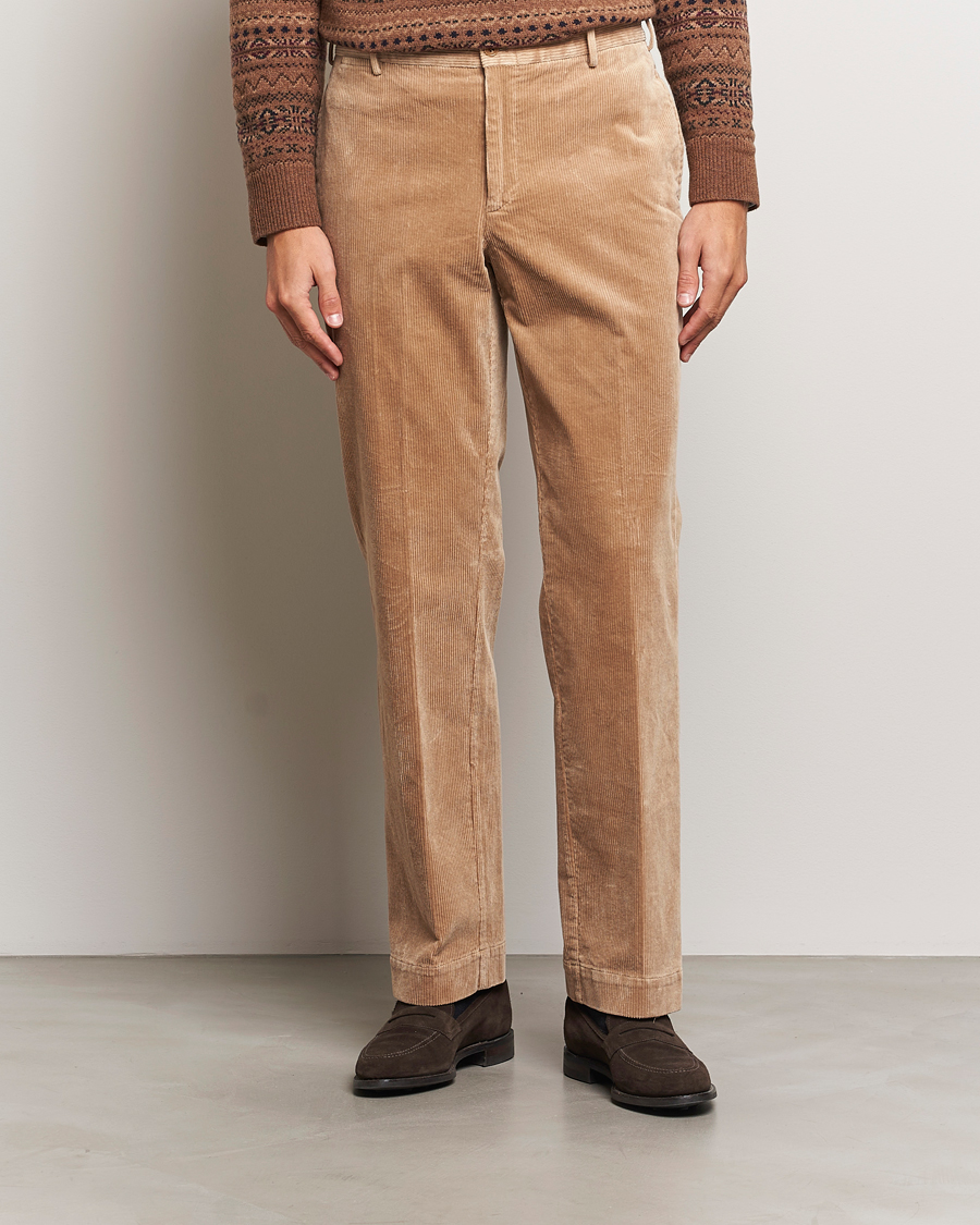 Mies | Housut | Polo Ralph Lauren | Corduroy Pleated Trousers Hazelnut