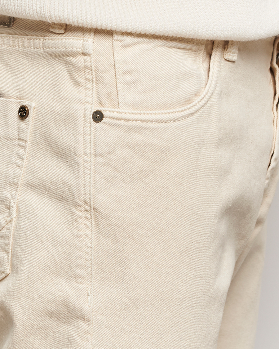Mies | Housut | Incotex | 5-Pocket Bull Denim Pants Off White