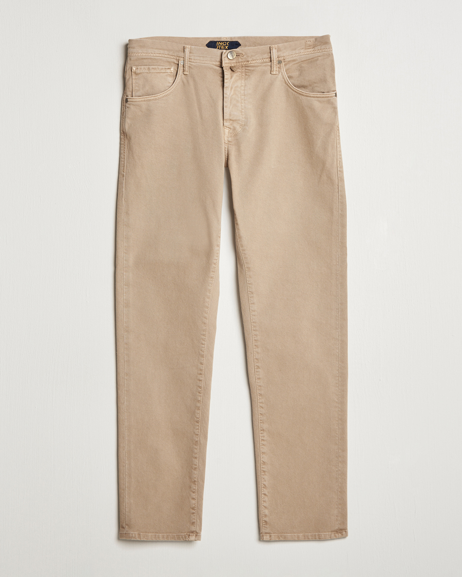 Mies | Housut | Incotex | 5-Pocket Bull Denim Pants Beige