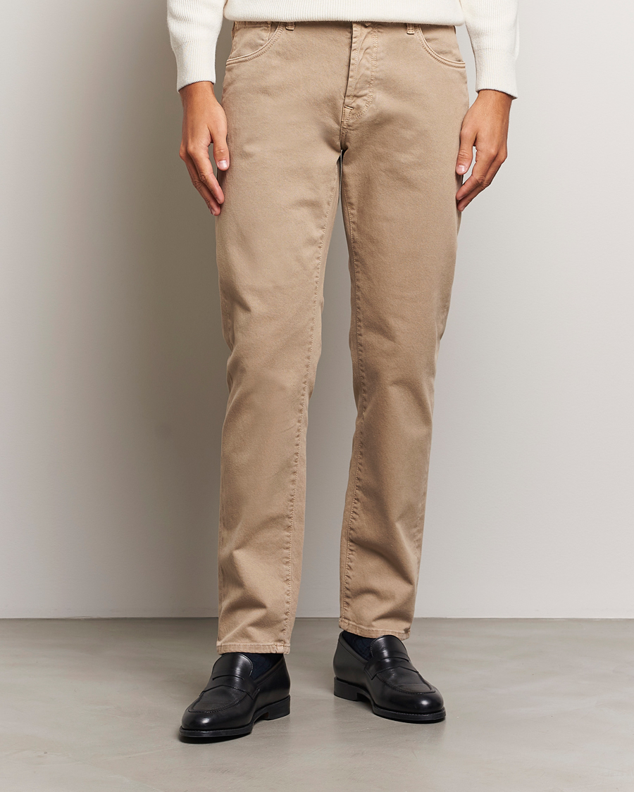 Mies | Housut | Incotex | 5-Pocket Bull Denim Pants Beige