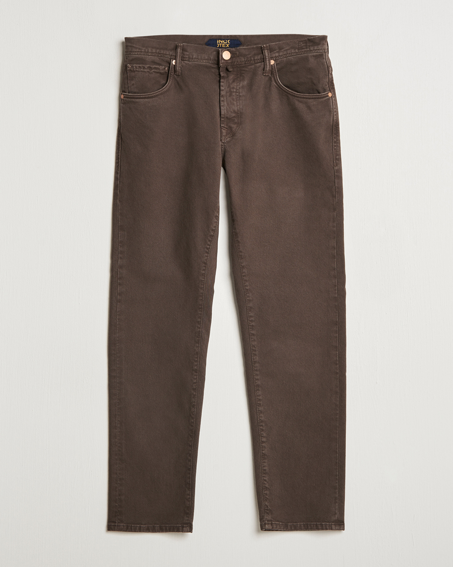 Mies | Housut | Incotex | 5-Pocket Bull Denim Pants Dark Brown