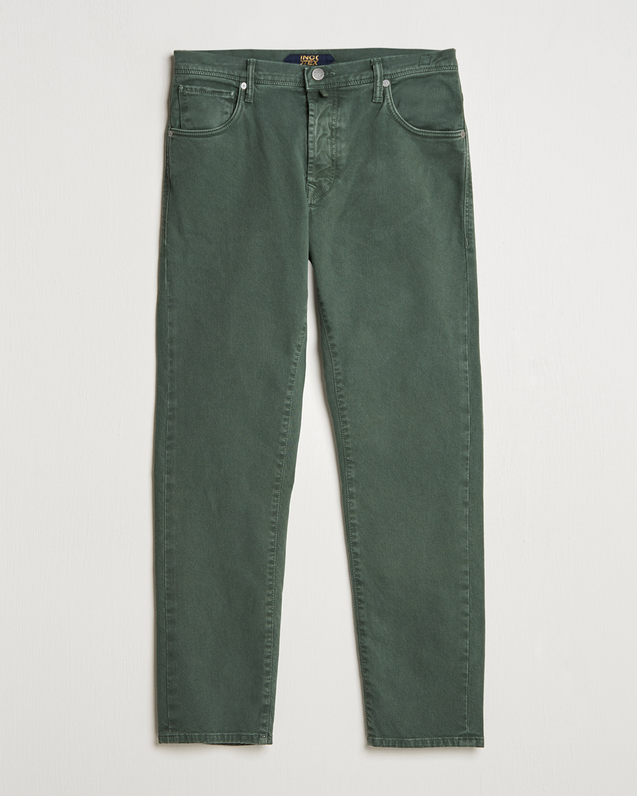 Mies | Housut | Incotex | 5-Pocket Bull Denim Pants Dark Green