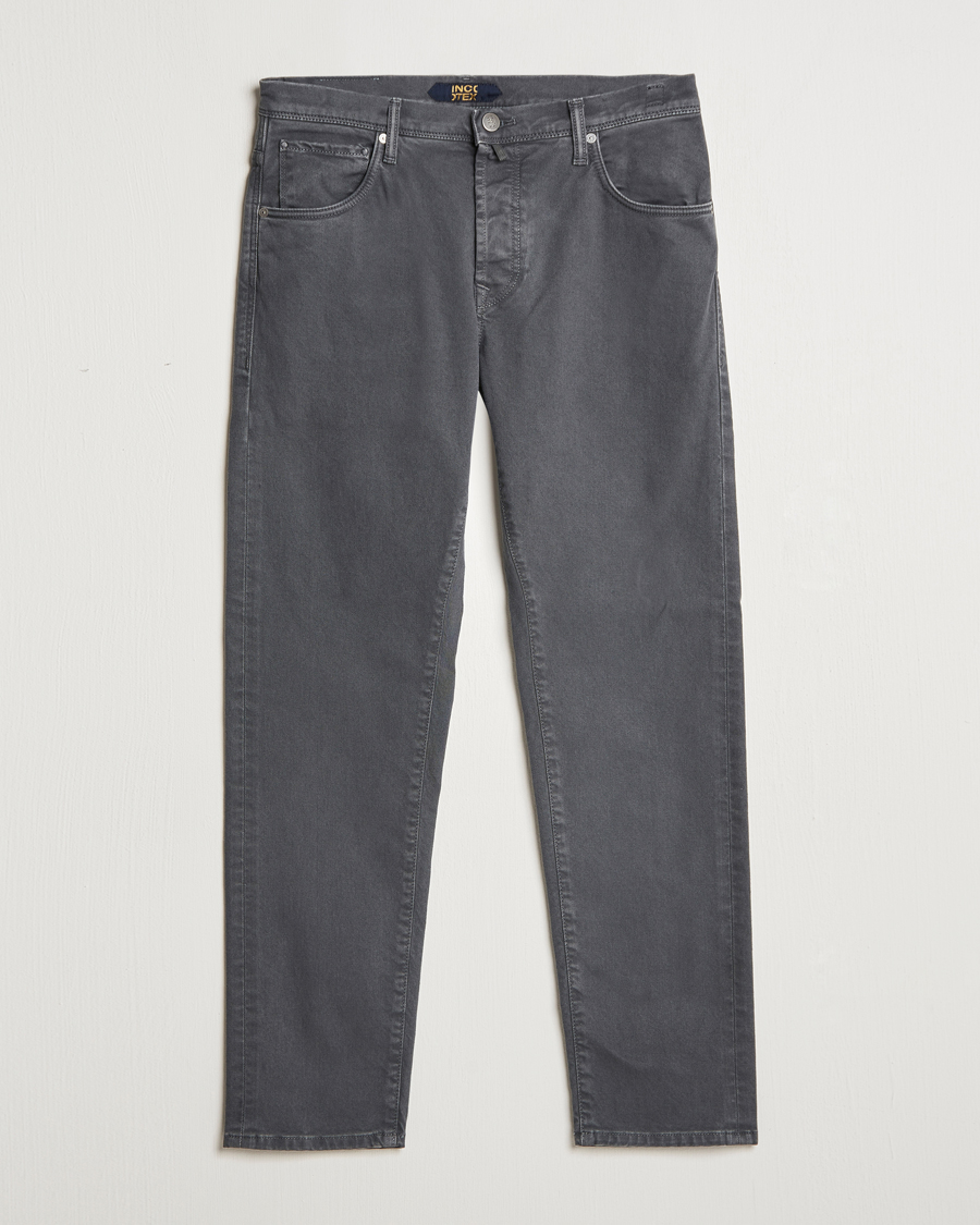Mies | Housut | Incotex | 5-Pocket Bull Denim Pants Dark Grey
