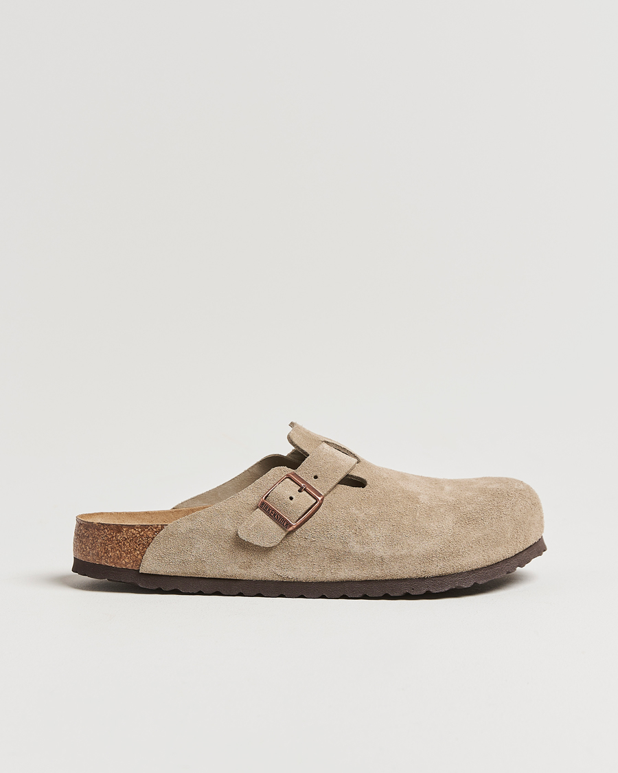 Mies | Sandaalit ja tohvelit | BIRKENSTOCK | Boston Soft Footbed Taupe Suede