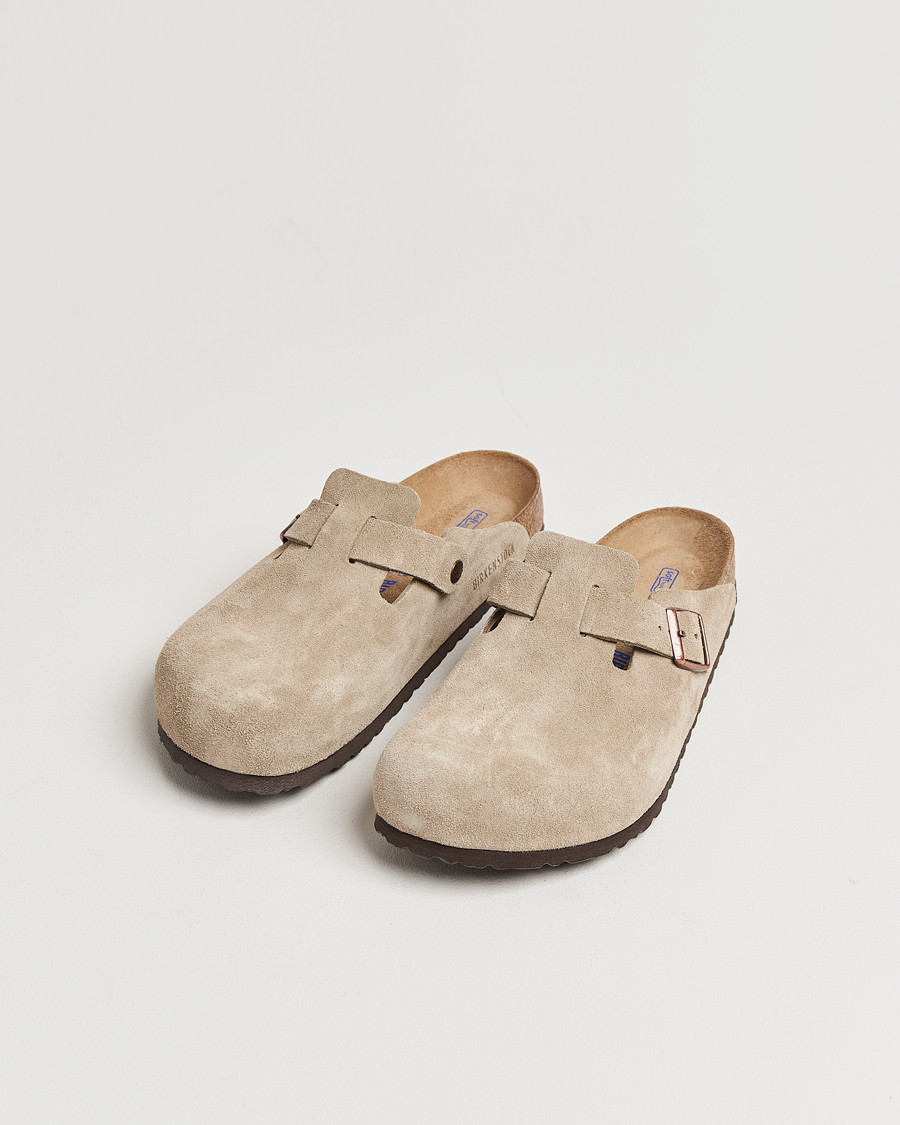 Mies | Sandaalit ja tohvelit | BIRKENSTOCK | Boston Soft Footbed Taupe Suede