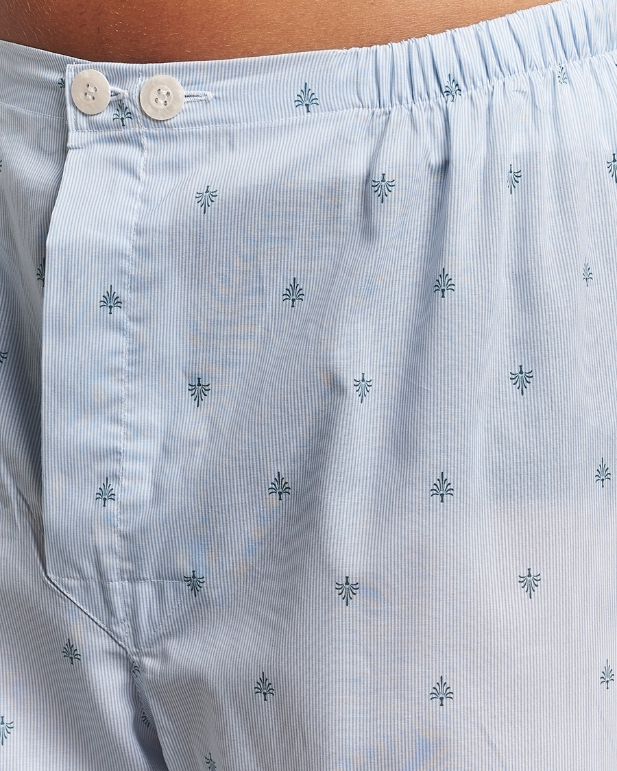 Mies | Yöpuvut ja kylpytakit | Derek Rose | Piped Cotton Pyjama Set Blue