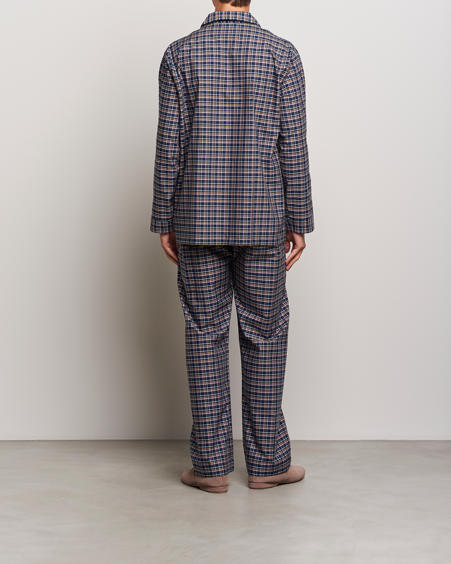 Mies | Yöpuvut ja kylpytakit | Derek Rose | Cotton Checked Pyjama Set Navy