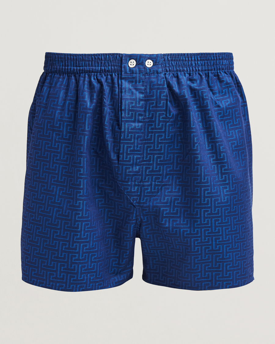 Mies | Alusvaatteet | Derek Rose | Classic Fit Woven Cotton Boxer Shorts Navy