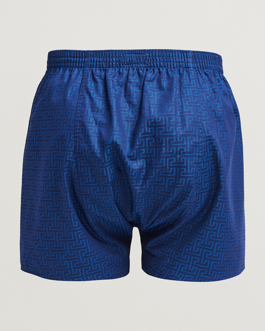 Mies | Alusvaatteet | Derek Rose | Classic Fit Woven Cotton Boxer Shorts Navy