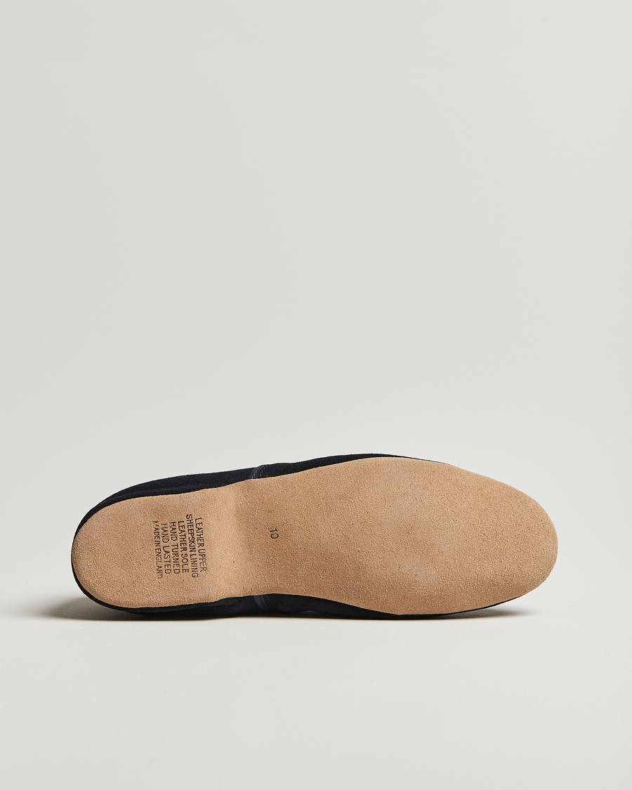 Mies | Sandaalit ja tohvelit | Derek Rose | Crawford Sheepskin Suede Slippers Navy