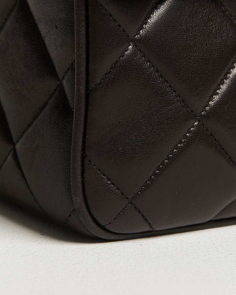 Mies | Chanel Pre-Owned Tassel Flap Shoulder Bag Black Lambskin | Chanel Pre-Owned | Tassel Flap Shoulder Bag Black Lambskin