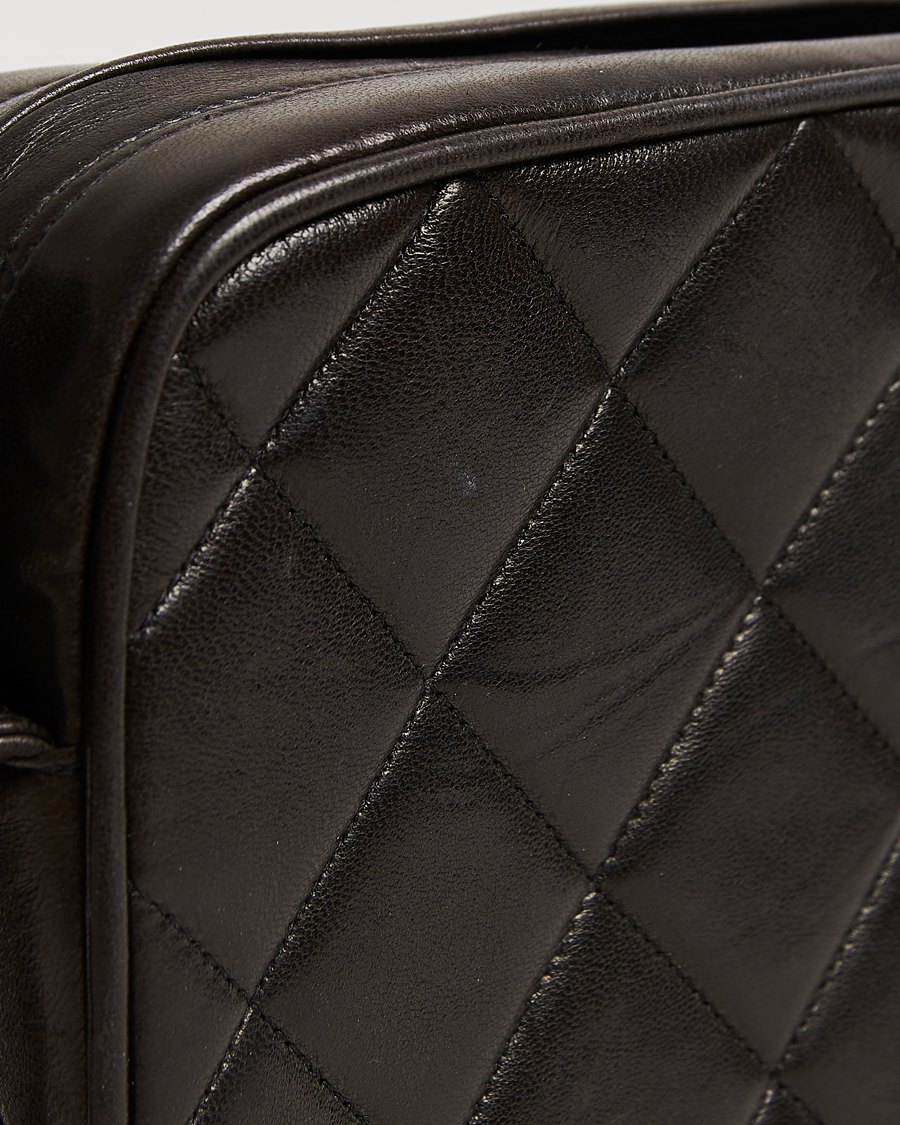 Mies | Chanel Pre-Owned Tassel Flap Shoulder Bag Black Lambskin | Chanel Pre-Owned | Tassel Flap Shoulder Bag Black Lambskin