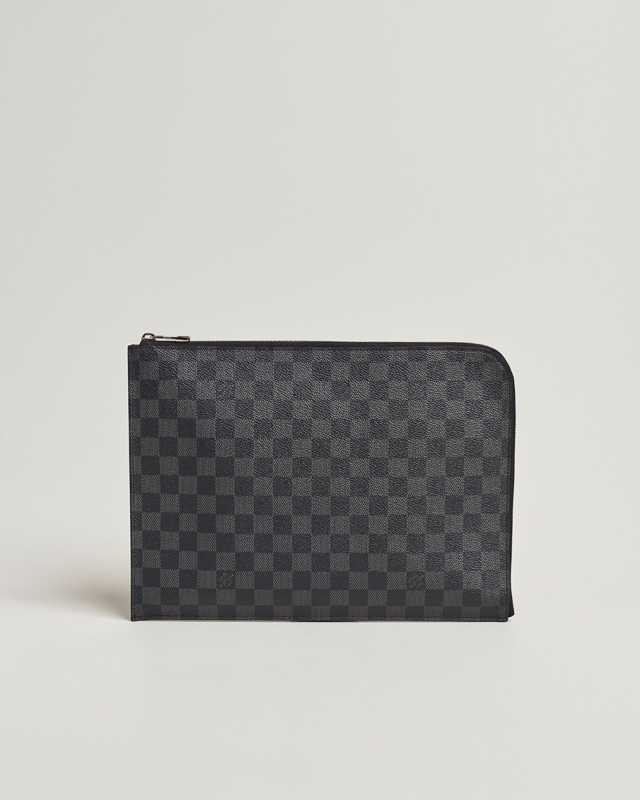 Mies | Louis Vuitton Pre-Owned Poche Joule GM Clutch Bag Damier Graphite | Louis Vuitton Pre-Owned | Poche Joule GM Clutch Bag Damier Graphite